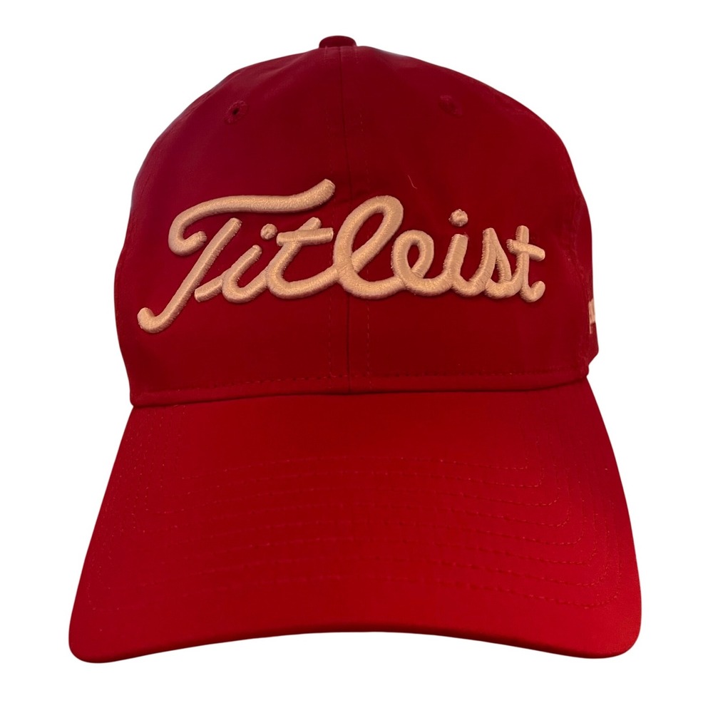 Titleist x Footjoy Golf Hat Size Red Stretch Fit Cap Pro V1‎ Tour Baseball